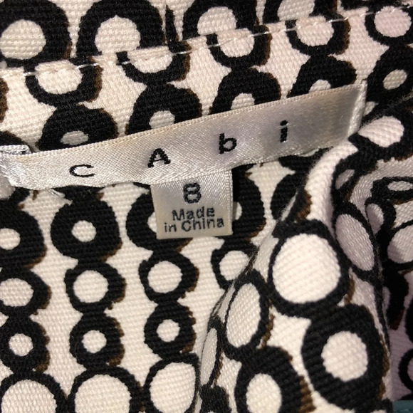 Cabi size 8 black & white circle print career blazer - Picture 4 of 8